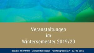 Veranstaltungsübersicht Wintersemester 2019/2020