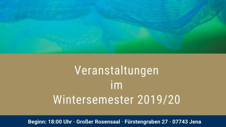 Veranstaltungsübersicht Wintersemester 2019/2020